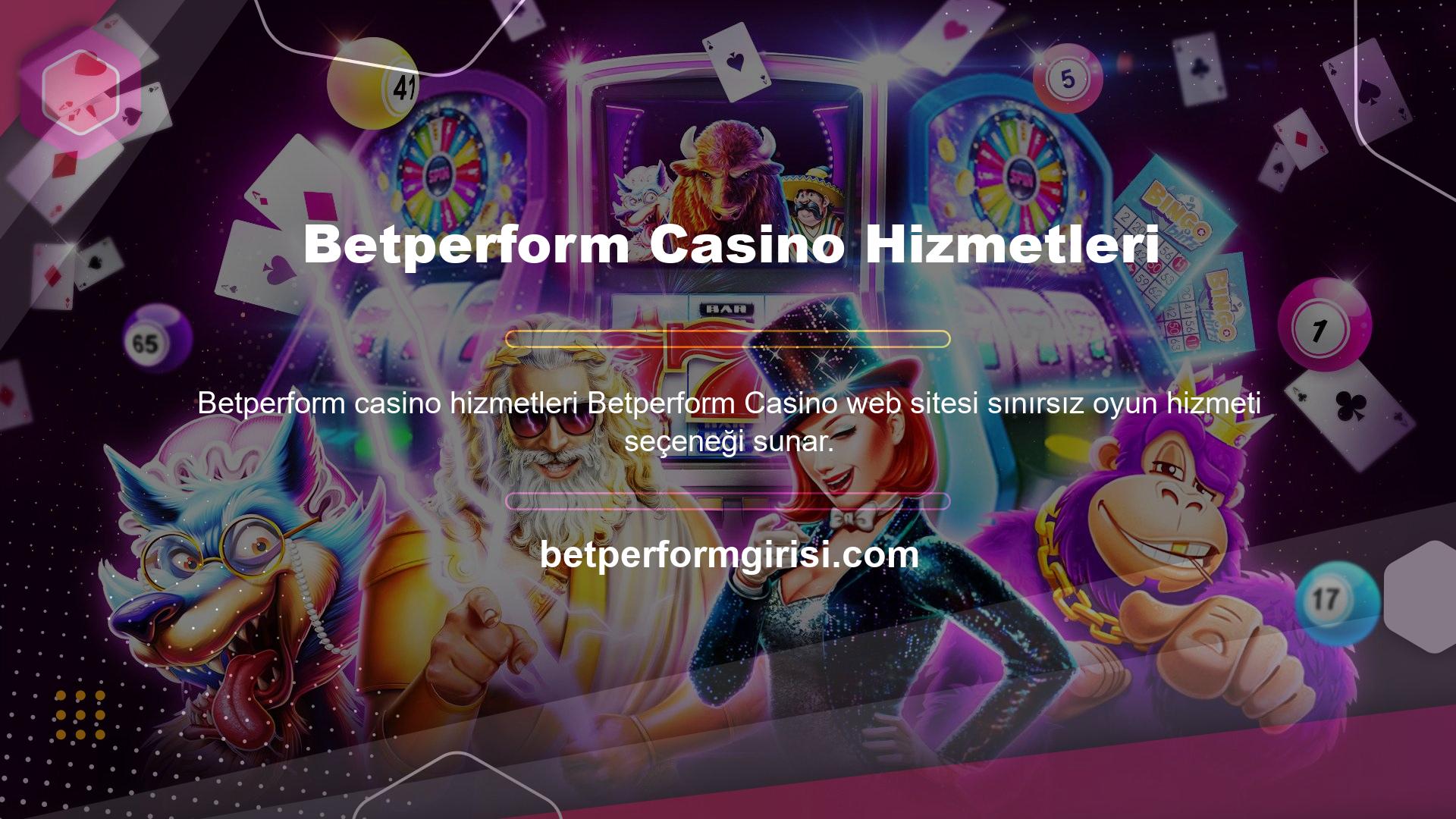 Casinolar, oyun yelpazesini slot makinelerine ve canlı casinolar oyunlarına ayırır